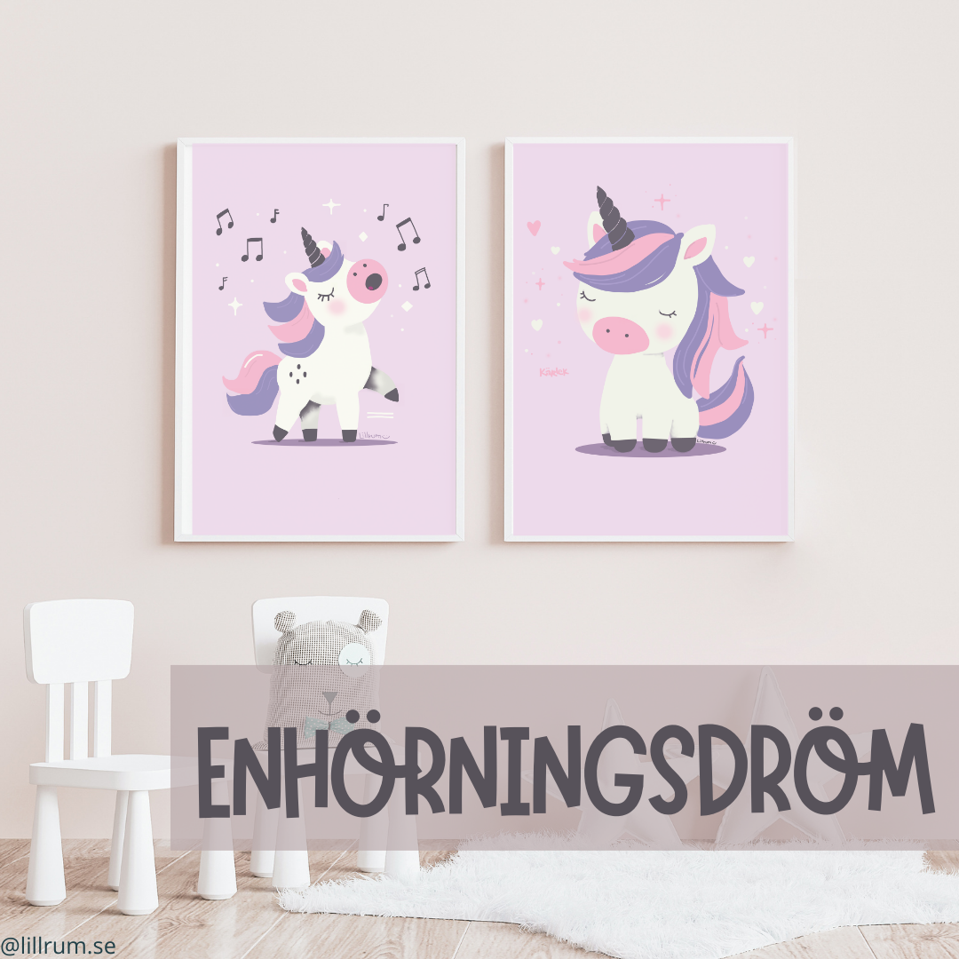 enhörningsdröm barnrum