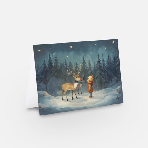 Ett illustrerat julkort